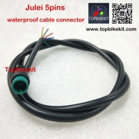 Julei 5pins waterproof cable connector for ebike display KT LCD3 LCD8H LCD8S LCD5 49cm ebike parts