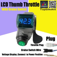 Thumb Throttle with LCD Digital Battery Voltage Display and Cruise