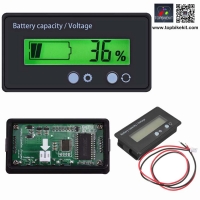 Green Backlit LCD Display Battery Capacity Voltage Meter Test Voltmeter Monitor