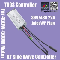 T09S 36V/48V500W 22A KT Sine Wave Controller with Julet Waterproof connector