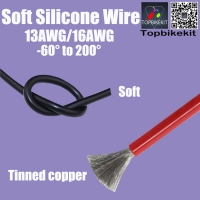 1 Meter Soft Silicone Wire 13AWG/16AGW -60° to +200°