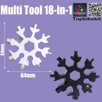 Bike Tools Snowflake Multi Tool 18-in-1 Screwdriver M4 M5 M6 Hex Wrench Key Bottle Opener