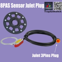 Eight Poles PAS--Pulse Padel Assistant Sensor with SM/3Pins Julet Waterproof Plug