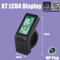 KT-LCD4 24V/36V/48V LCD Meter Display with Julet 5Pins Waterproof Connector For Ebike