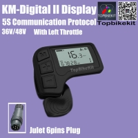 KING-METER Digital II LCD Display 36V/48V 6Pins Julet Waterproof Plug